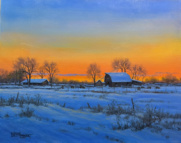Click to view detail for WINTER SOLSTICE ON THE PLAINS 16X20 $2,550